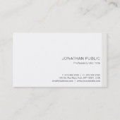 Professionele Sjabloon Modern Minimalistisch Elega Visitekaartje (Achterkant)