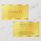 Professionele Sjabloon Moderne Elegante Gouden Loo Visitekaartje (Voorkant / Achterkant)