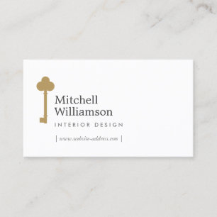 Professionele Skeleton Key Logo Realtor Visitekaartje