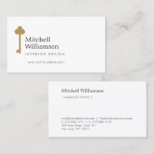 Professionele Skeleton Key Logo Realtor Visitekaartje (Voorkant / Achterkant)