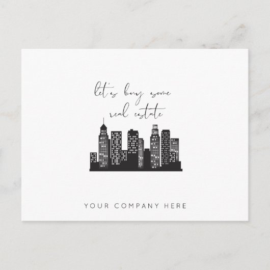 Professionele Skyscraper Laten we wat onroerend go Briefkaart (Voorkant)