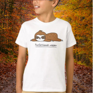 Professionele Slaapster Luiaard Knuffel Kinderen T T-shirt