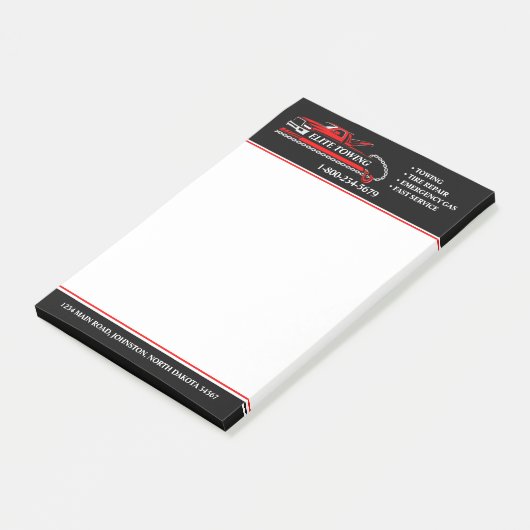Professionele sleepvrachtwagenservice post-it® notes (Schuin)