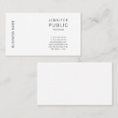 Professionele Smart Plain Elegant Minimalistisch M Visitekaartje (Voorkant / Achterkant)