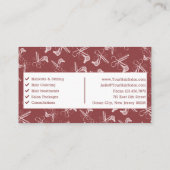 Professionele Smoky Topaz & Roze Haarsalon Visitekaartje (Achterkant)