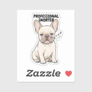 Professionele Snurker Grappig Frans Bulldog Ontwer Sticker