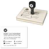 Professionele sociale media & Logo retouradres Rubberstempel (Gestempeld)