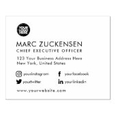 Professionele sociale media & Logo retouradres Rubberstempel (Afrduk)