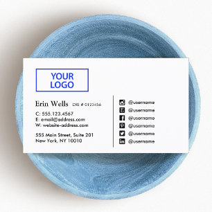 Professionele sociale media Pictogram Voeg uw Logo Visitekaartje