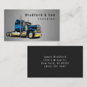 Professionele staaltransportonderneming visitekaartje (Voorkant / Achterkant)