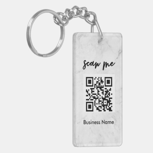 Professionele standaard QR-code Uw Logo Sleutelhan Sleutelhanger (Voorkant Links)