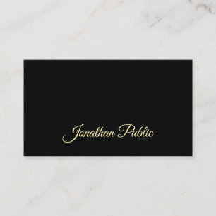 Professionele stijlvolle Gold Hand Script Text Fon Visitekaartje