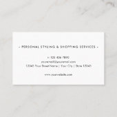 Professionele Stijlvolle Houndstooth Zwart Wit Visitekaartje (Achterkant)