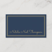 Professionele Stijlvolle Monogram Script Naam Goud Visitekaartje (Voorkant)
