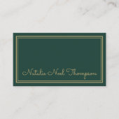 Professionele Stijlvolle Monogram Script Naam Goud Visitekaartje (Voorkant)