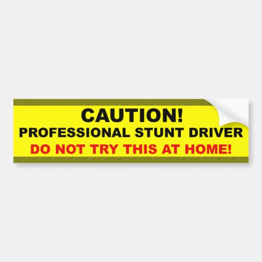 Professionele stuntdriver bumpersticker (Voorkant)