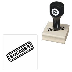 Professionele Succes Text Houten Handvat Jet Zwart Rubberstempel