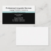 Professionele taalservices Vertaler Visitekaartje (Voorkant / Achterkant)