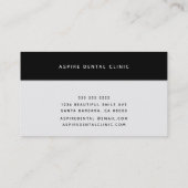 Professionele tandheelkundige kliniek tandpatroon  visitekaartje (Achterkant)