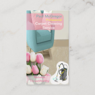 Professionele tapijtreinigingsservice visitekaartje