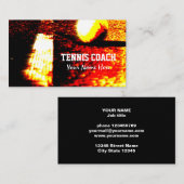 Professionele Tennis Trainer visitekaartje sjabloo (Voorkant / Achterkant)