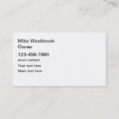 Professionele thuisservices visitekaartje (Achterkant)