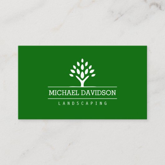 Professionele Tree Landscaping Logo Visitekaartje (Voorkant)