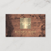 Professionele Tree Logo Modern koper en goud Visitekaartje (Voorkant)