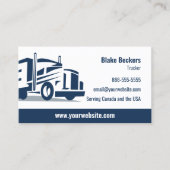 Professionele Trucker Navy Blue Visitekaartje (Voorkant)