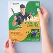 Professionele tuindiensten, landschapsarchitectuur flyer (Hand)