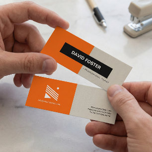 Professionele typist - Eenvoudig elegant stijlvol Mini Visitekaartje