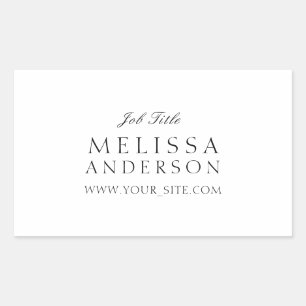 Professionele typografie rechthoekige sticker