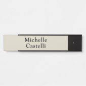 Professionele Unieke Klassieke Eenvoudige Grijs Zw Deurbordje (Voorkant)