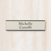 Professionele Unieke Klassieke Eenvoudige Grijs Zw Deurbordje (Voorkant)