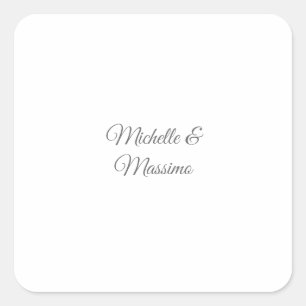Professionele Unieke Klassieke Gewone Naamkaarten Vierkante Sticker
