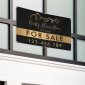 professionele vastgoedmakelaar voegt foto-QR-code  Spandoek (Buitenkant Gebouw)