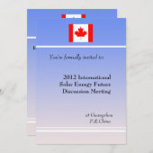 Professionele vergaderingsuitnodiging. kaart (Voorkant / Achterkant)