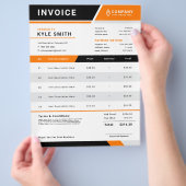 Professionele verkoopfactuur flyer (Hand)