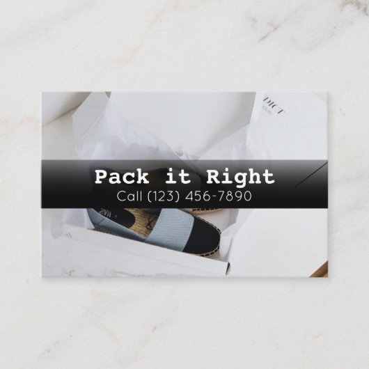 Professionele verzendservices voor verpakking visitekaartje (Voorkant)