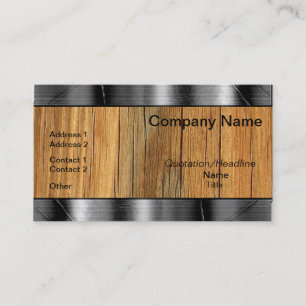 Professionele Visitekaartjes met hout- en metaalgr