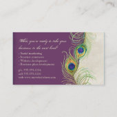 Professionele Visitekaartjes - Peacock Feathers (Achterkant)