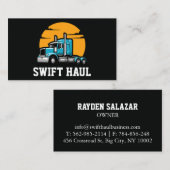 professionele visitekaartjes voor vrachtvervoer (Voorkant / Achterkant)