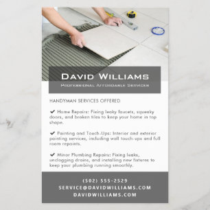Professionele Vloeren en Tiler Handyman Services Flyer