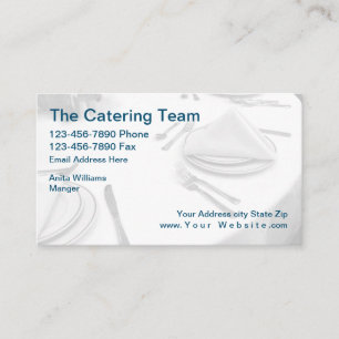 Professionele voedselcatering visitekaartje