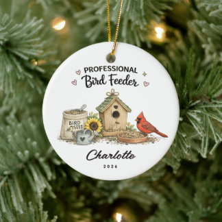 Professionele vogelvoederornament keramisch ornament