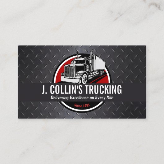 Professionele vrachtwagen, semi vrachtwagenchauffe visitekaartje (Voorkant)
