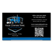 Professionele vrachtwagentransportbedrijf QR-code Magnetisch Visitekaartje (Voorkant)