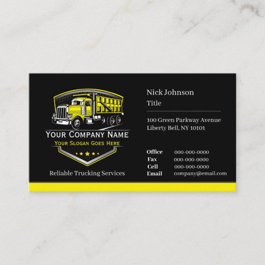 Professionele vrachtwagentransportbedrijf QR-code Visitekaartje (Voorkant)
