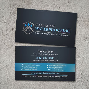 Professionele Waterdichtingsdienst Uitvoerder Visitekaartje