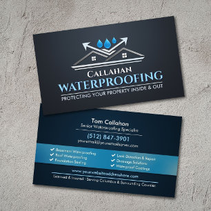 Professionele Waterdichtingsdienst Uitvoerder Visitekaartje